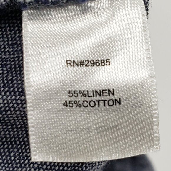 Pendleton Linen Blend Pants Women's 4 Petite Blue Woven Office Work Trousers - Picture 7 of 8